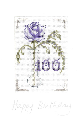100th birthday card cross stitch