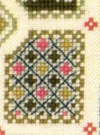 detail of Garden sampler cross stitch kit