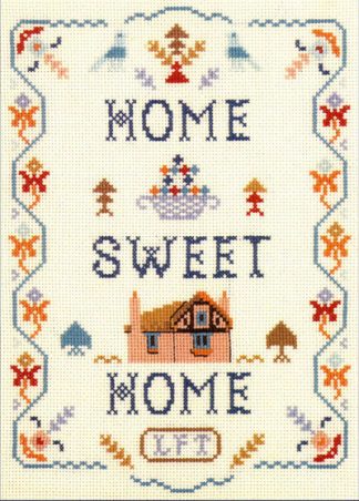 home sweet home sampler cross stitch kit or chart