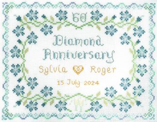60th anniversary sampler cross stitch kit