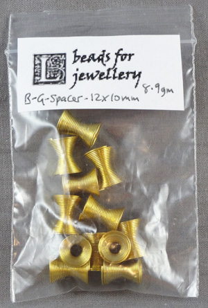 Brassy spacer beads