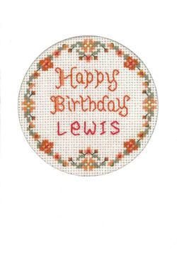 chilli round birthday card cross stitch