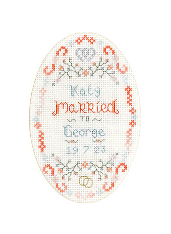 Coral Wedding Day large card