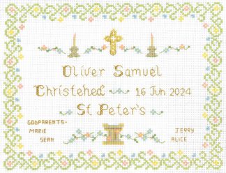 Christening Sampler cross stitch
