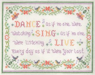 Dance & Sing sampler cross stitch