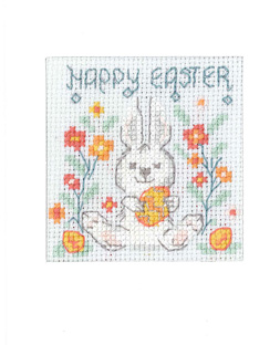 Happy Easter Bunny card cross stitch card