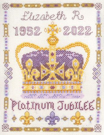 Platinum Jubilee sampler cross stitch kit