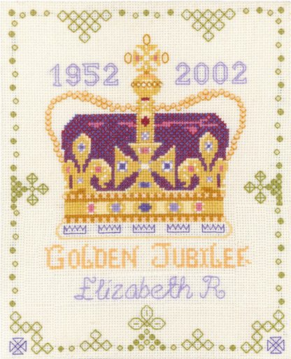 Golden Jubilee sampler cross stitch kit