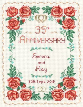 Rose 35th Anniversary Sampler cross stitch kit