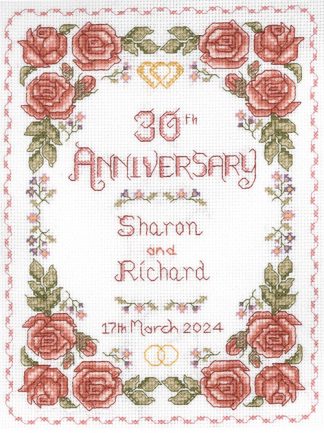 Rose 30th Anniversary Sampler cross stitch