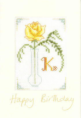 Topaz Initial birthday card cross stitch