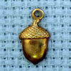acorn brass charm