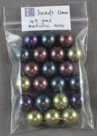 Metallic 11mm beads