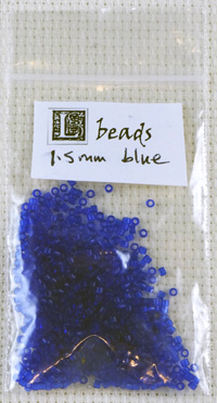 blue beads 1.5 mm