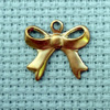 bow brass charm