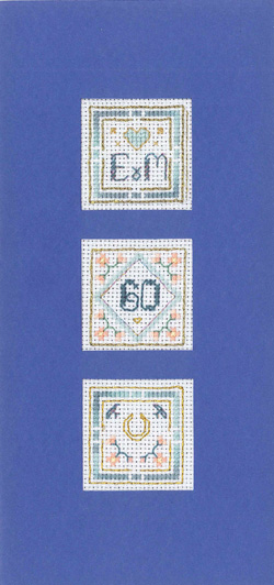 Window 60th Anniversary card cross stitch