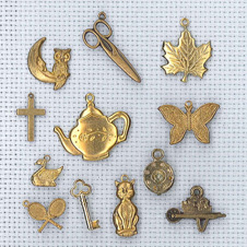 mixed brass charms