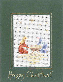Nativity Xmas card cross stitch