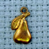 pear brass charm